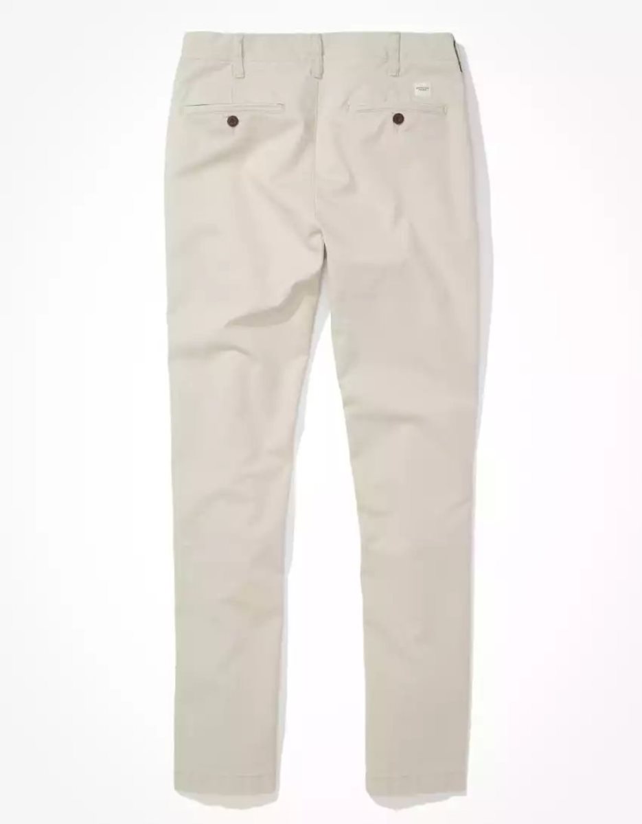 Pantalon American Eagle AE Flex Slim Lived-In Khaki Marron Homme | AZZ-11056748